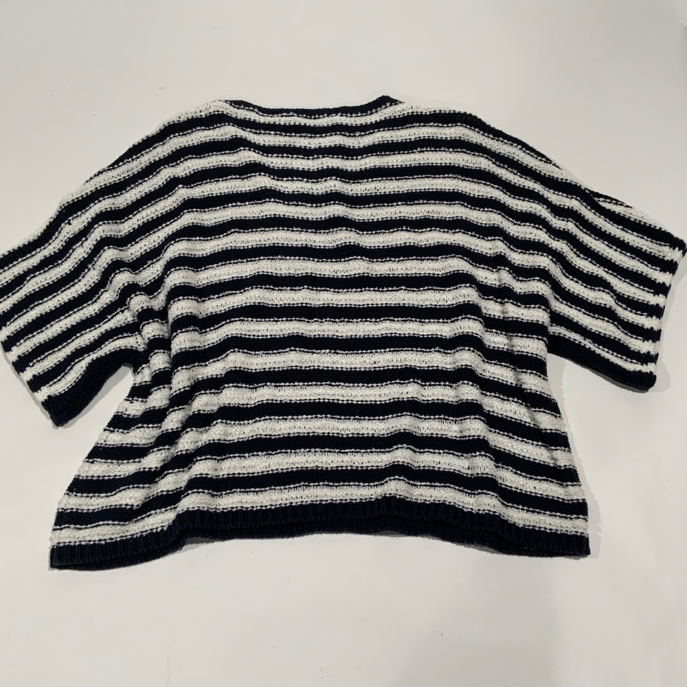 by Anthropologie Sz M/L Evie Poncho Striped Sweater - Picture 10 of 10